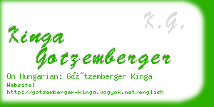 kinga gotzemberger business card